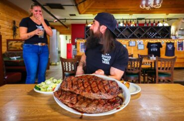ONLY TWO PEOPLE HAVE EVER BEATEN THIS 72OZ STEAK CHALLENGE IN OREGON! | BeardMeatsFood