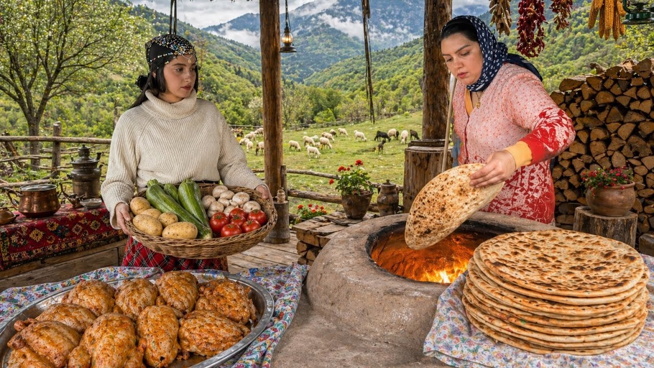 Cooking on a Coldest Day in the Village 🔥 Marinated Chicken & Clay Oven Bread Cooking on a Coldest Day in the Village 🔥 Marinated Chicken & Clay Oven Bread