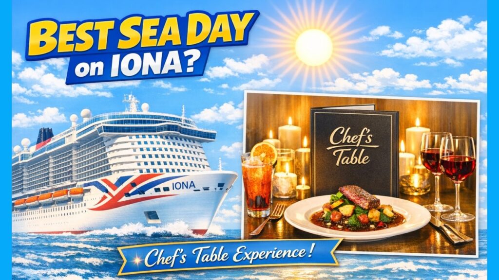 Dress to IMPRESS on P&O Iona’s Chefs Table on a Sea Day?