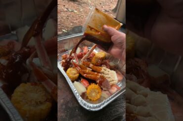 Cooking a Walmart boil bag #fishing #cooking #outdoors