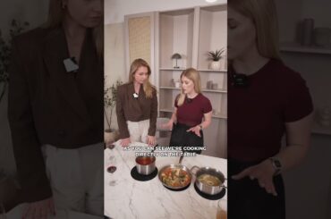Cooking on a table is now possible with invisible induction #invisacook_europe #invisacook #laminam