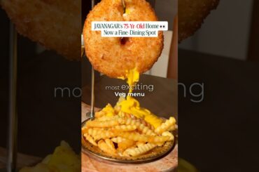 Jayanagar’s NEW Pure-Veg Fine-Dining Spot.. ALE! Details 👇
