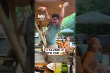 He definitely earned that tip 😬😅  #food #funny