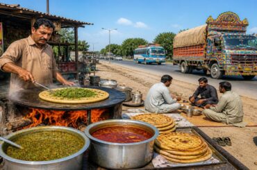 Pakistani Roadside Cheap Street Food in Lahore | Poor Man’s Street Food Pakistan |Cheap & Tasty Food