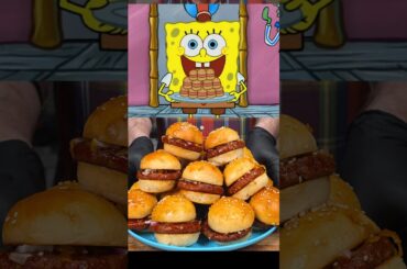 Weenie Patty Pile Up Servin' Bun Fun By The Trayful!🍔 #shorts #hotdog #sliders #spongebob