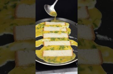 Bread Omelette ASMR Cooking #shorts #asmr #recipe #cooking #crunchytreats #streetfood