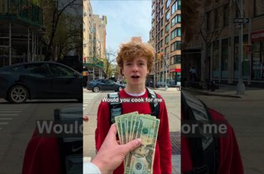 Paying strangers to cook for me in New York #cookingchallenge #cookforme #cooking #newyork