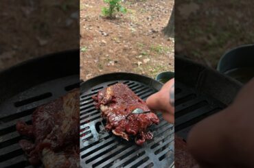 Cooking a meat flap #fishing #cooking #outdoors