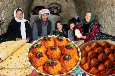 Cooking Traditional Kofta with a Rural Recipe in Afghanistan’s Mountains | Village Life
