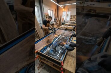 The Most Luxurious Epoxy Dining Table Ever Made #cinematic #diyprojects #tools #woodworking #wood