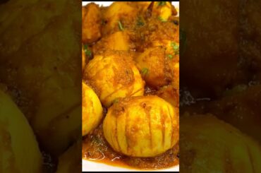 Aloo Egg Curry Recipe ♥️ #recipe #food #cooking #viral #youtubeshorts #egg #dinner #easyrecipe