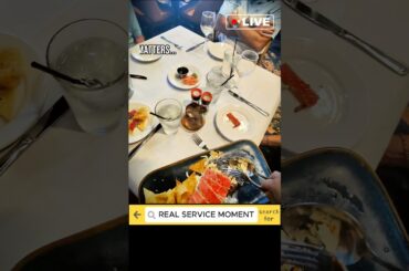 Real service is not always perfect. #finedining #liverestaurant #russianstyle