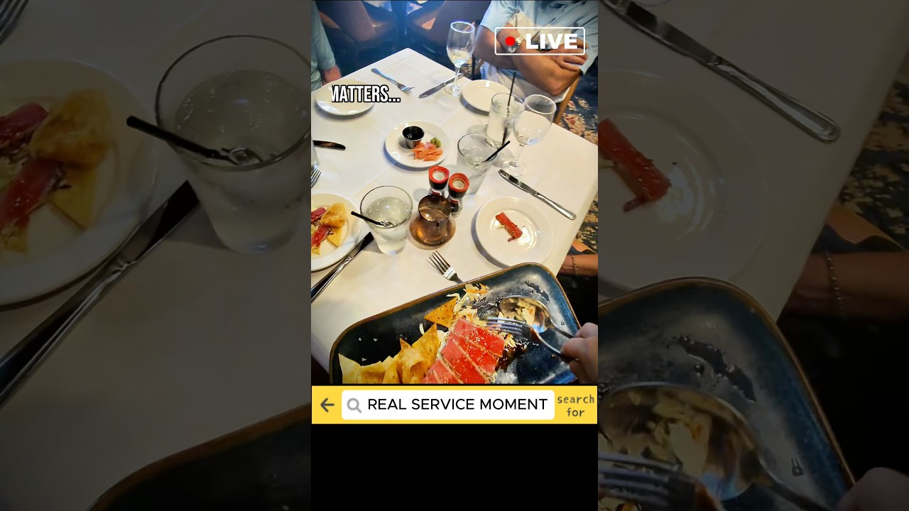 Real service is not always perfect. #finedining #liverestaurant #russianstyle Real service is not always perfect. #finedining #liverestaurant #russianstyle