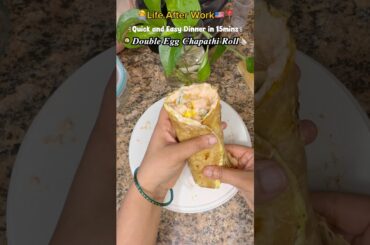 Chapathi Egg Roll🌯 #afteroffice #easyrecipe #trending #dailyvlog #foryou #dinner #viral #cooking