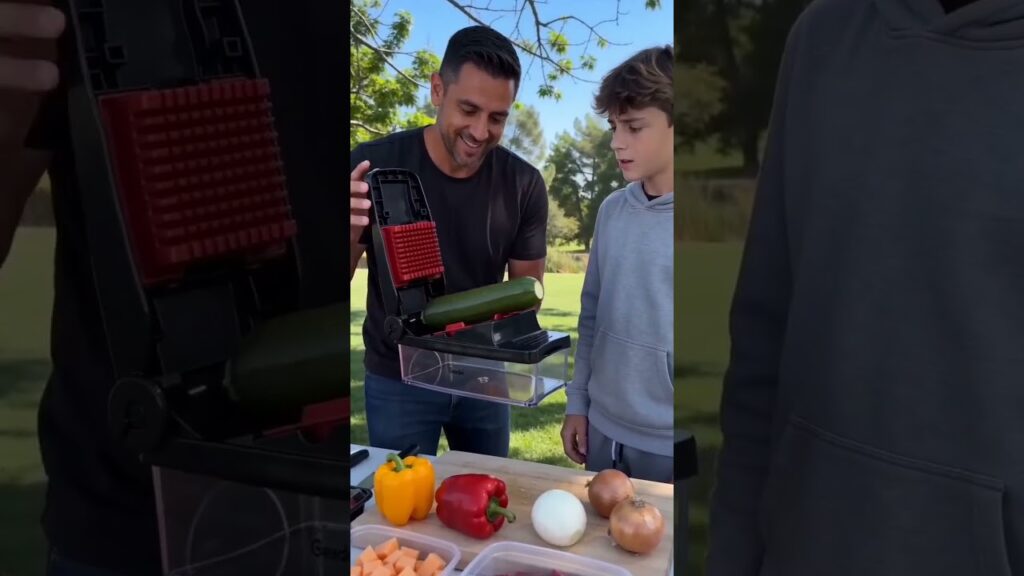 👆Picnic veggie dice ready with one press！ #cooking #kitchen #geedel #recipe #food #funny #chef