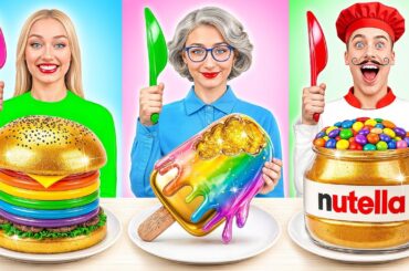 Gold, Silver and Ruby Food | Cooking Challenge by Multi DO