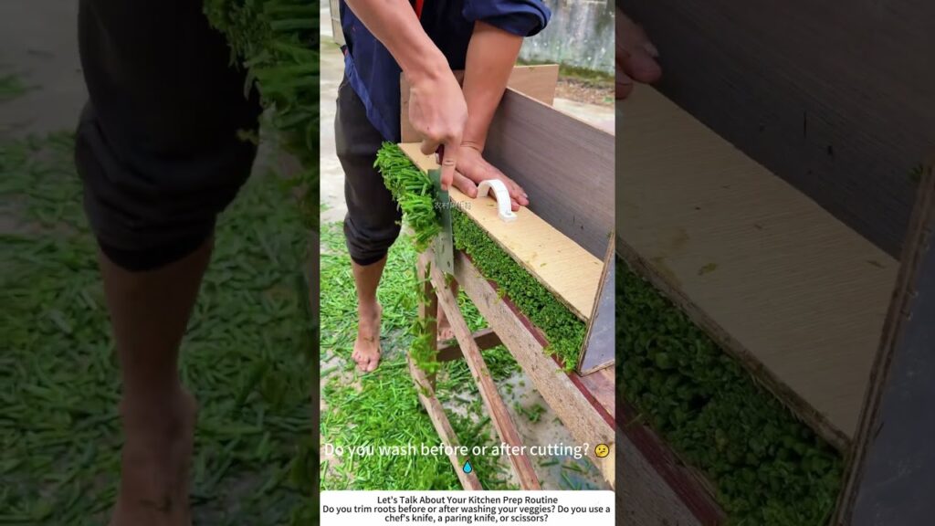 Trimming Vegetable Roots with a Chef’s Knife – Neat, Fast, Satisfying 🥬