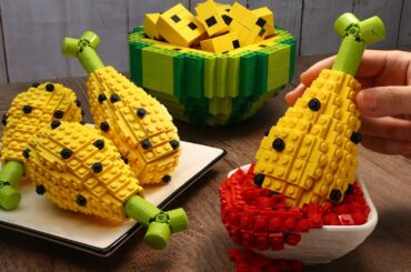 CRAZY LEGO Fruit: Yellow Watermelon Chicken?! Fast Food Recipe