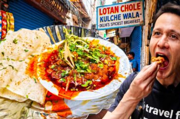 I Tried the Spiciest Indian Street Food for Breakfast!! (Old Delhi)