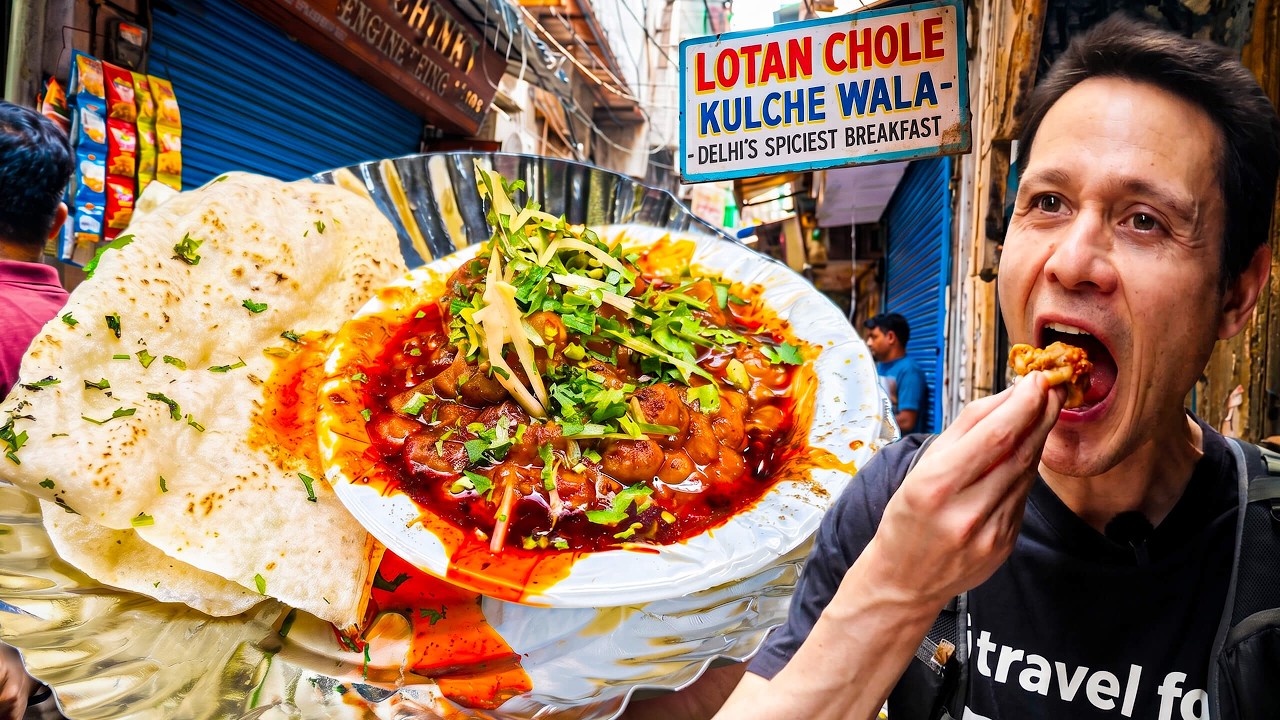 I Tried the Spiciest Indian Street Food for Breakfast!! (Old Delhi) I Tried the Spiciest Indian Street Food for Breakfast!! (Old Delhi)