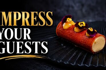 Elegant Chocolate Rolls with Mango & White Ganache