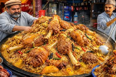 Famous Biryani Street Food in Afghanistan | Delicious Roasted Chicken & Afghan Rosh