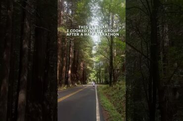 this is what I cooked for my friends after a half marathon at avenue of the giants!