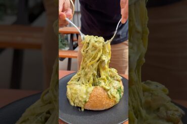 Pasta in a Bread Bowl #pasta #cooking #streetfood
