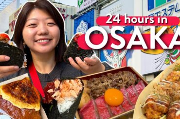 WHAT TO EAT IN OSAKA, JAPAN 🍙! 24 hours eating Japanese food (breakfast, lunch, dinner & more!)