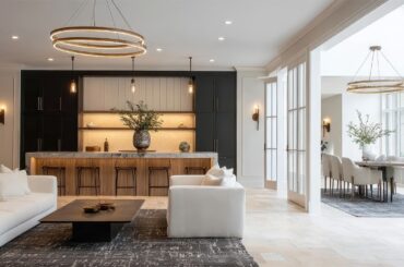 Cohesive Living Room, Kitchen and Dining Design Ideas for Modern Homes