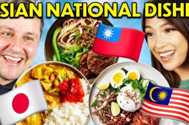 Americans Try & Rate Asian National Dishes!