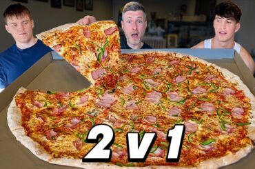 IRELAND'S BIGGEST PIZZA! CAN I BEAT JOEL HANSEN'S RECORD!? HOW MANY PEOPLE DOES IT TAKE TO BEAT ME?!