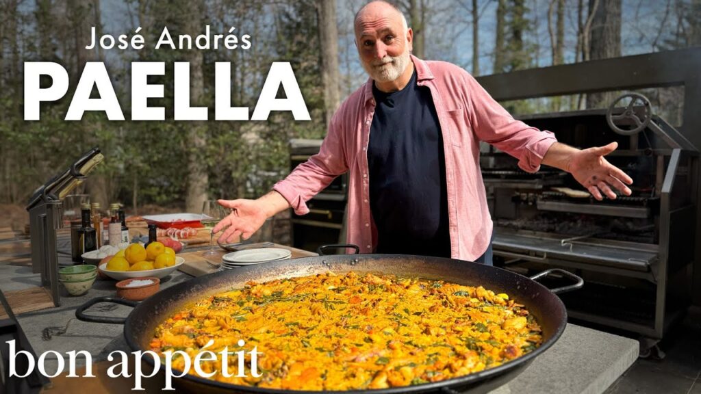 How José Andrés Makes A Massive Open-Fire Paella | Made to Order | Bon Appétit