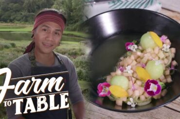 Chef JR makes Japanese Melon Salad!| Farm To Table