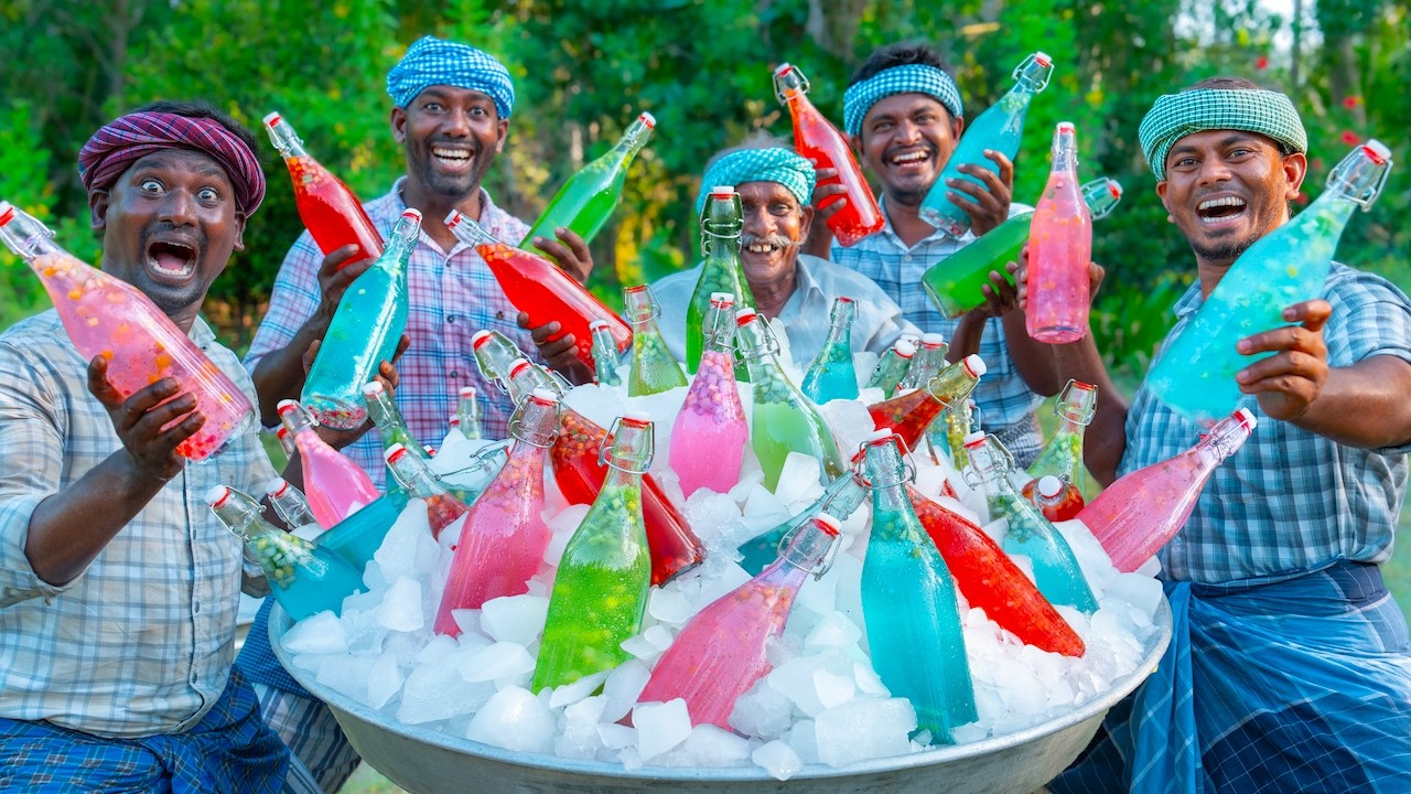 SUMMER COOL DRINK | Natural Healthy Juice Making in Village | Colorful Summer Refreshing Detox Water SUMMER COOL DRINK | Natural Healthy Juice Making in Village | Colorful Summer Refreshing Detox Water