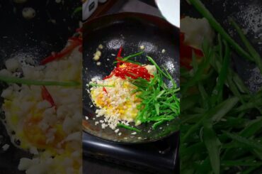 King oyster mushrooms and eggs, delicious and simple  #cooking #recipe