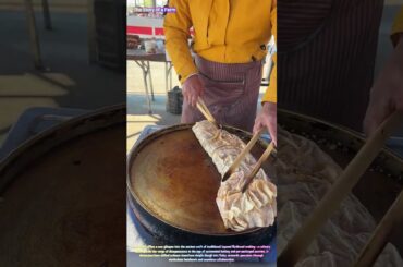Watch a Skilled Chef Fold and Grill Savory Thousand-Layer Pancakes to Perfection! 🥞🔥↓