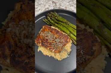 Fine Dining on the Kamado Joe @KamadoJoeGrills  #finedining #halibut #asparagus #kamadojoe #teamred