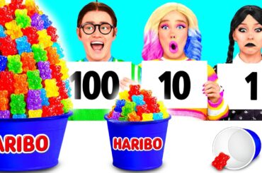 100 Layers of Food Challenge | Crazy Cooking Battle by BaRaDa Challenge