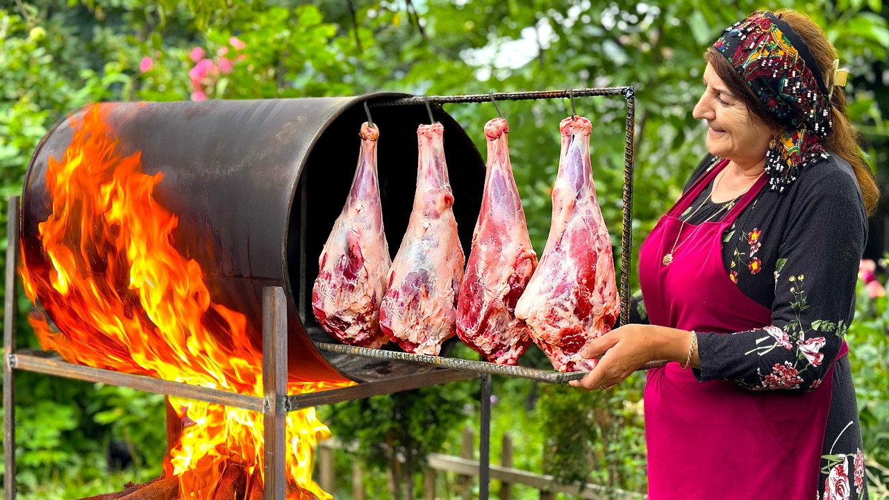 Grandma Cooks Lamb Legs in a Barrel – What Comes Out Will Amaze You Grandma Cooks Lamb Legs in a Barrel - What Comes Out Will Amaze You
