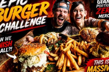 HUGE MULTI BURGER CHALLENGE ~ NEW HAMPSHIRE ~ POWER COUPLE ~ MOLLY SCHUYLER EATS ~ mom vs food