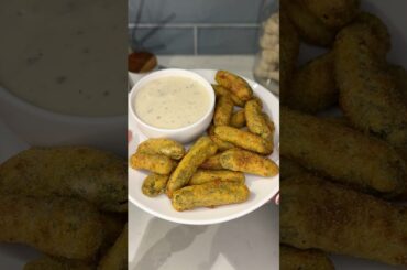 viral baby air fried pickles recipe 🥒 #recipe #cooking #pickle #shorts #food #snacks #easyrecipe