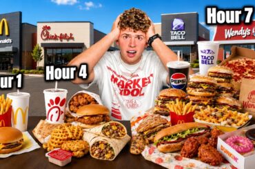 I Ate Fast Food For The ENTIRE Day, But Doubled My Budget Every Hour!
