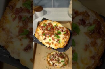 viral cheesy loaded hashbrowns recipe 🥔 #recipe #cooking #food #shorts #snacks #easyrecipe #cheese
