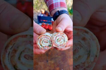 Insane Flame-Grilled Meat Pinwheels! 🤤 #cooking #food #bbq