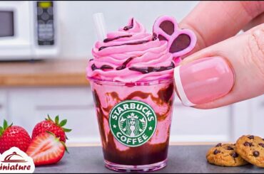 🍓 So Refreshing Mini Strawberry Chocolate Frappuccino Making Ideas | ASMR Cooking Mini Food