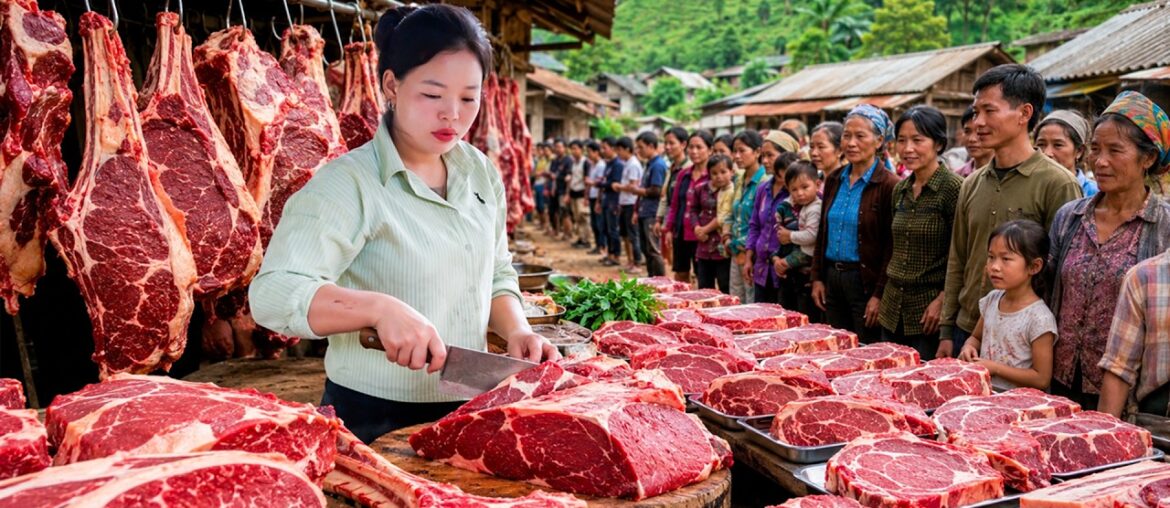 Best-Selling Traditional Black Pork at the Local Market | Cooking Simple Meat Dinner