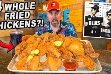 Trying to Eat Grace's 32-Piece "4 Fried Chickens" Blues Brothers Order Challenge!!