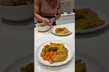 Saturday Dinner - Peri-Peri Roast Chicken with Corn Riblets #cooking #foodie #chicken #homemade