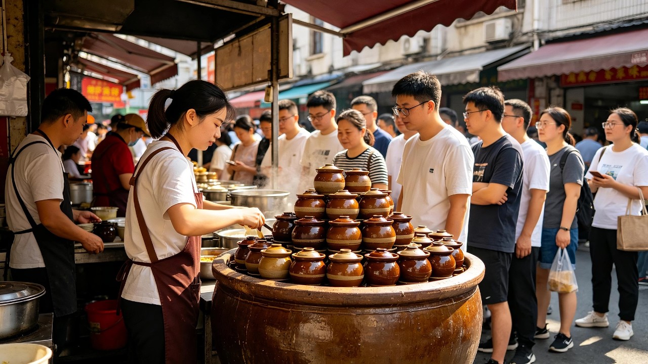 Legendary Chinese Food Street! Best White Sugar Cakes, Clay Pot Soup & Mixed Rice Noodles Legendary Chinese Food Street! Best White Sugar Cakes, Clay Pot Soup & Mixed Rice Noodles